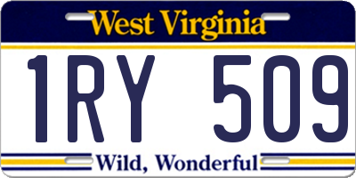 WV license plate 1RY509