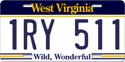 WV license plate 1RY511