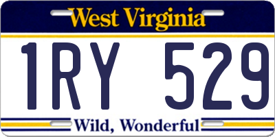 WV license plate 1RY529
