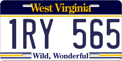 WV license plate 1RY565