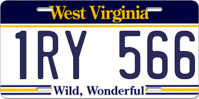 WV license plate 1RY566