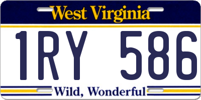 WV license plate 1RY586