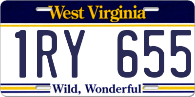 WV license plate 1RY655