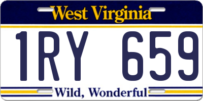 WV license plate 1RY659
