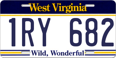 WV license plate 1RY682