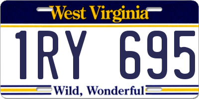 WV license plate 1RY695