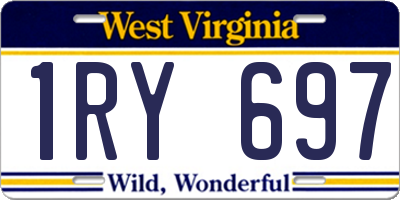 WV license plate 1RY697