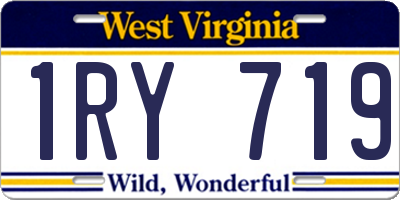 WV license plate 1RY719