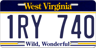 WV license plate 1RY740