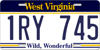 WV license plate 1RY745