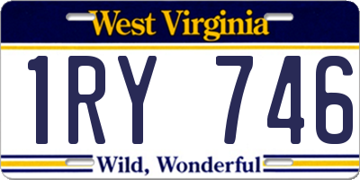 WV license plate 1RY746