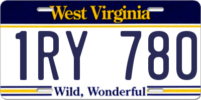 WV license plate 1RY780