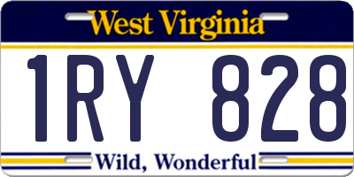 WV license plate 1RY828