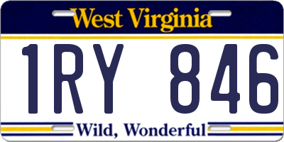 WV license plate 1RY846
