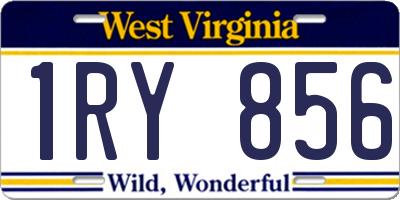 WV license plate 1RY856
