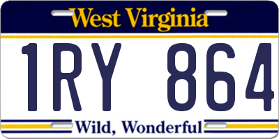 WV license plate 1RY864