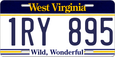 WV license plate 1RY895