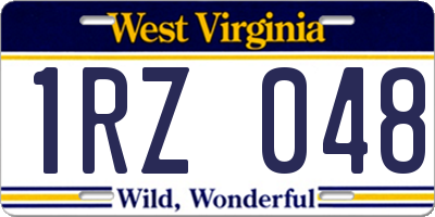 WV license plate 1RZ048