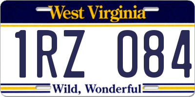 WV license plate 1RZ084