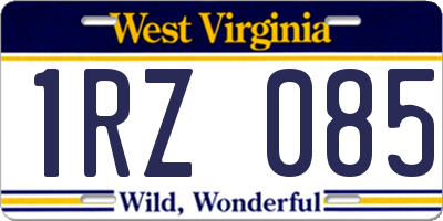 WV license plate 1RZ085