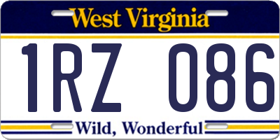WV license plate 1RZ086