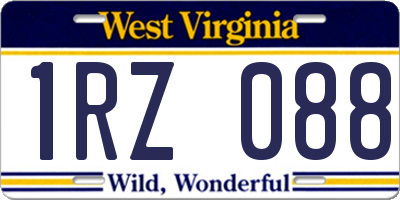WV license plate 1RZ088