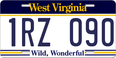 WV license plate 1RZ090