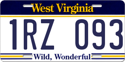 WV license plate 1RZ093