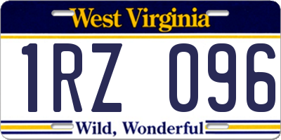 WV license plate 1RZ096