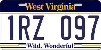 WV license plate 1RZ097