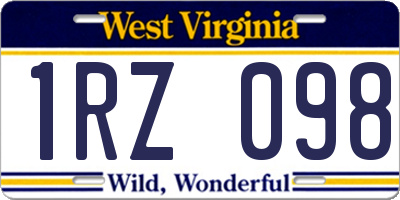 WV license plate 1RZ098