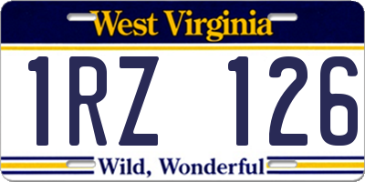 WV license plate 1RZ126