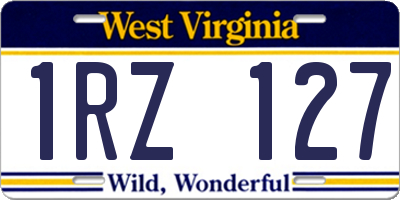 WV license plate 1RZ127