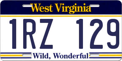 WV license plate 1RZ129