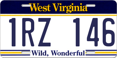 WV license plate 1RZ146