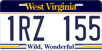 WV license plate 1RZ155