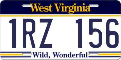 WV license plate 1RZ156