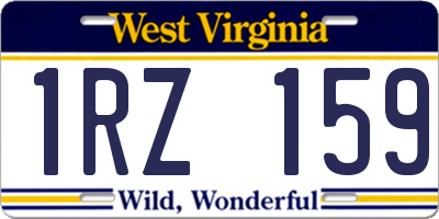 WV license plate 1RZ159