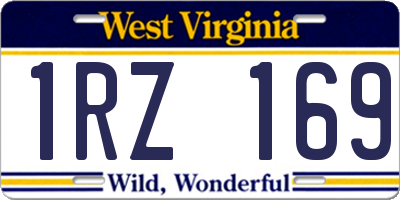 WV license plate 1RZ169