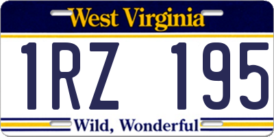 WV license plate 1RZ195