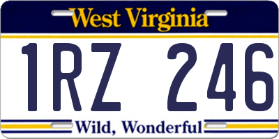 WV license plate 1RZ246