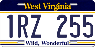 WV license plate 1RZ255