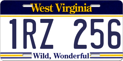 WV license plate 1RZ256
