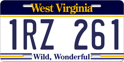 WV license plate 1RZ261