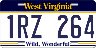 WV license plate 1RZ264