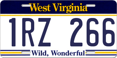 WV license plate 1RZ266