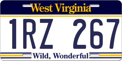 WV license plate 1RZ267