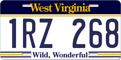 WV license plate 1RZ268