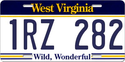 WV license plate 1RZ282