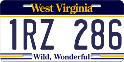 WV license plate 1RZ286
